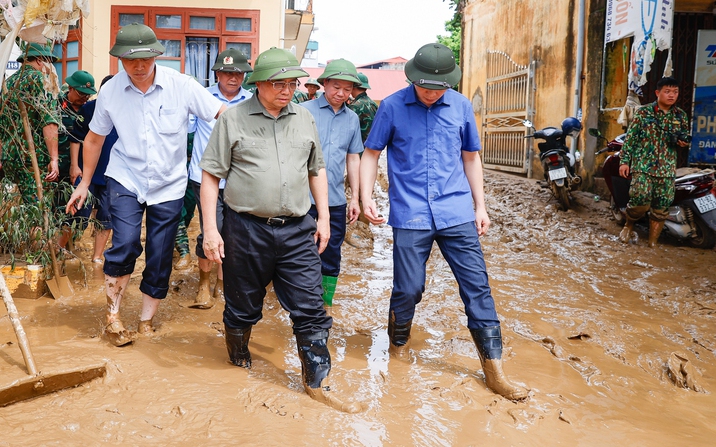 Thủ tướng thị sát tại Yên Bái, chỉ đạo khắc phục hậu quả bão lũ