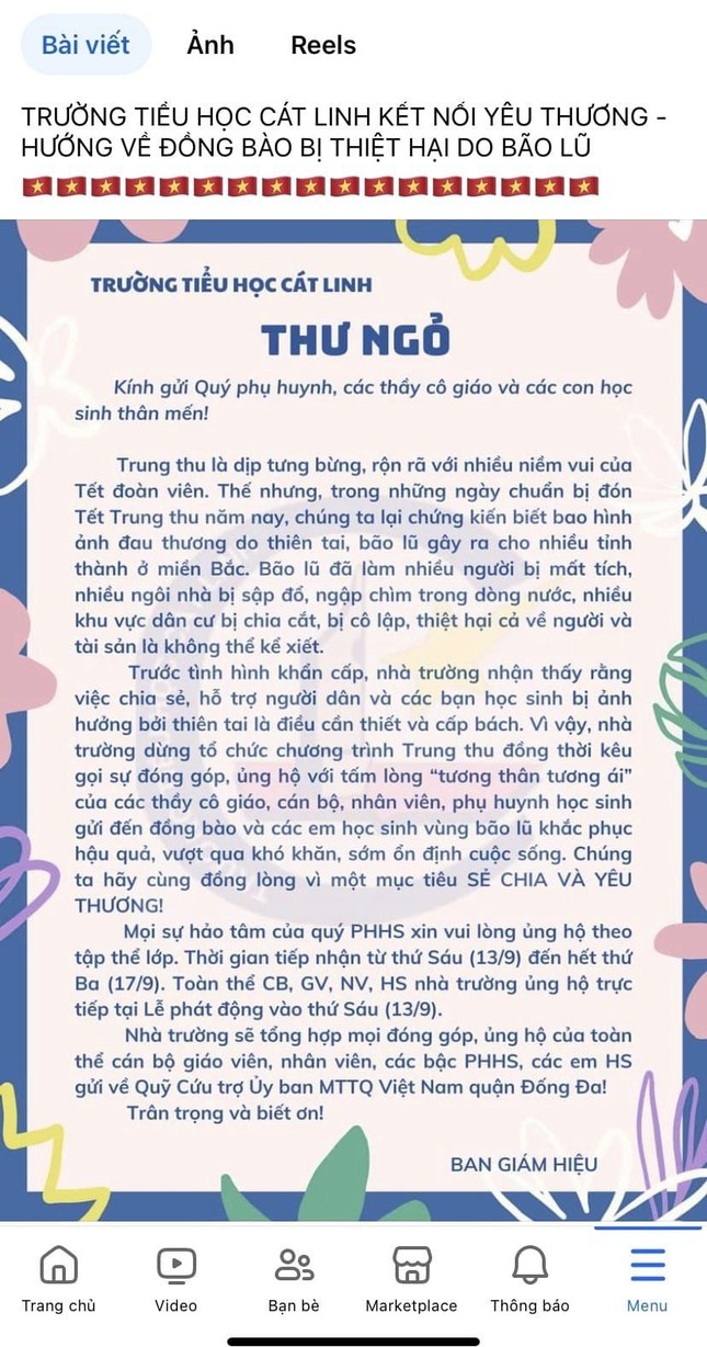 Nhiều trường học Hà Nội dừng tổ chức Trung thu để 'tiếp sức' đồng bào vùng bão lũ- Ảnh 2.