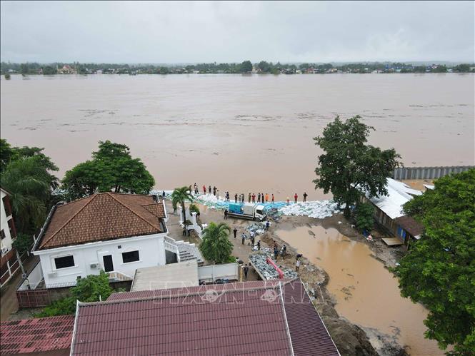 Ngập lụt tại Đông Bắc Thái Lan do mưa lớn và nước sông Mekong dâng cao- Ảnh 2.