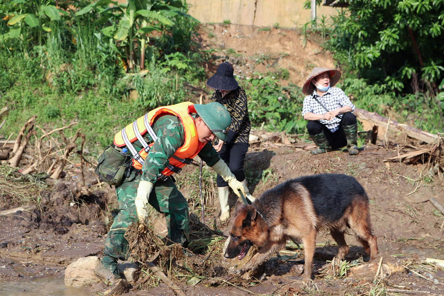 ‘Vũ khí đặc biệt’ tham gia tìm kiếm cứu nạn tại Làng Nủ- Ảnh 7.