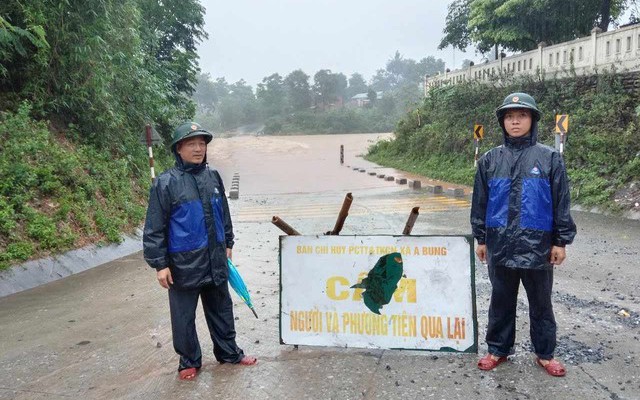 Nước sông các tỉnh miền Trung đang lên