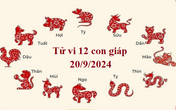 Tử vi 12 con giáp hôm nay 20/9/2024: Thìn nhẹ nhàng, Hợi mệt mỏi