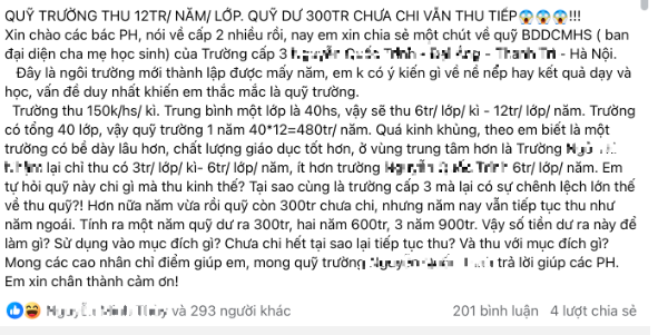 Đầu năm học, đủ loại quỹ 'bủa vây' khiến phụ huynh bức xúc- Ảnh 3.