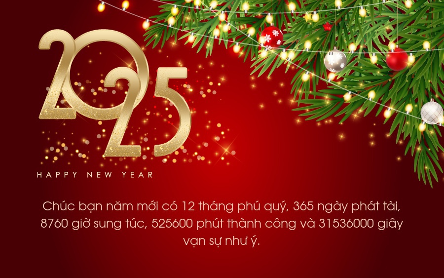 Những mẫu thiệp chúc mừng năm mới 2025 đẹp nhất