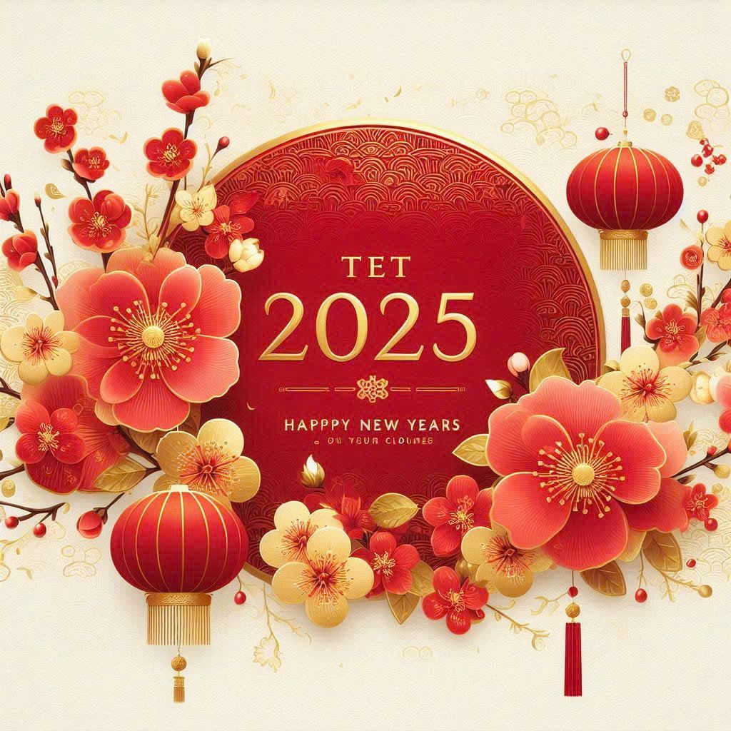 Mẫu thiệp chúc mừng năm mới 2025 thiệp chúc Tết Dương lịch 2025 đẹp