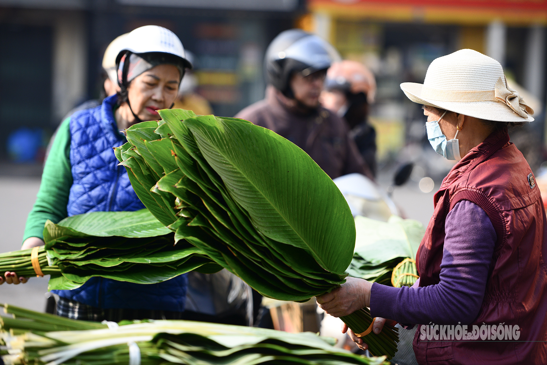 Chợ lá dong lâu đời nhất Thủ đô nhộn nhịp ngày cận Tết- Ảnh 7.