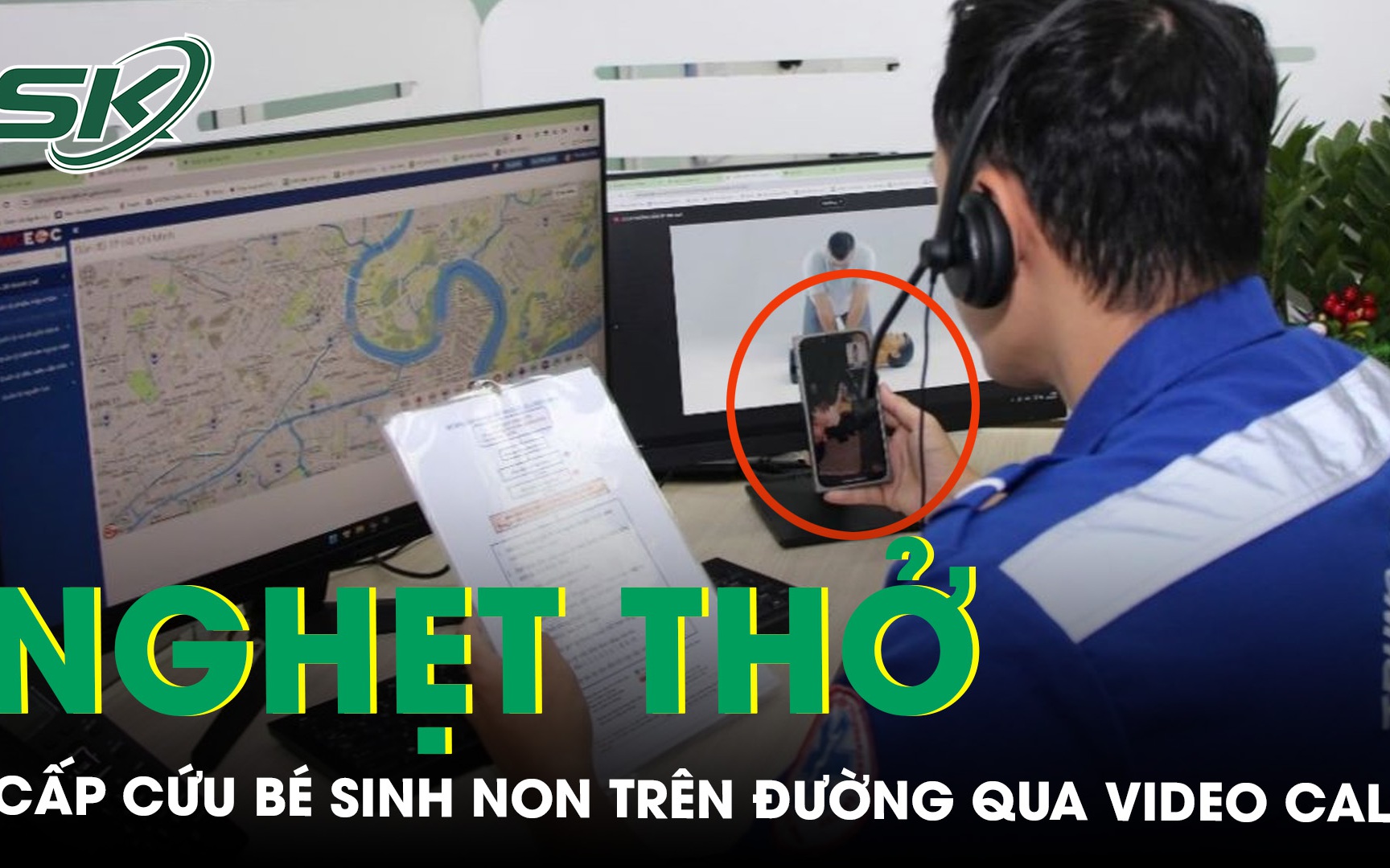 Nghẹt thở cấp cứu bé sinh non trên đường qua video call