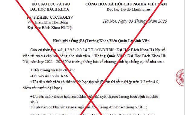 Giả mạo con dấu và chữ ký của lãnh đạo Bộ GD&ĐT để lừa đảo