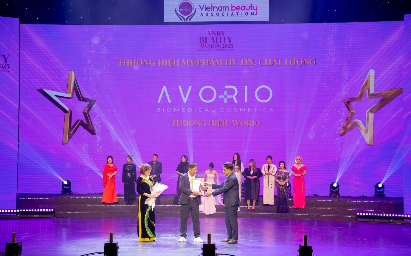 Avorio vinh dự nhận giải 'Thương hiệu Mỹ phẩm uy tín, chất lượng năm 2024' tại VNBA Beauty Awards 2025- Ảnh 1.