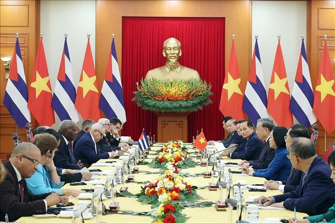 Tổng Bí thư Tô Lâm tiếp Chủ tịch Quốc hội, Chủ tịch Hội đồng Nhà nước Cuba- Ảnh 2.