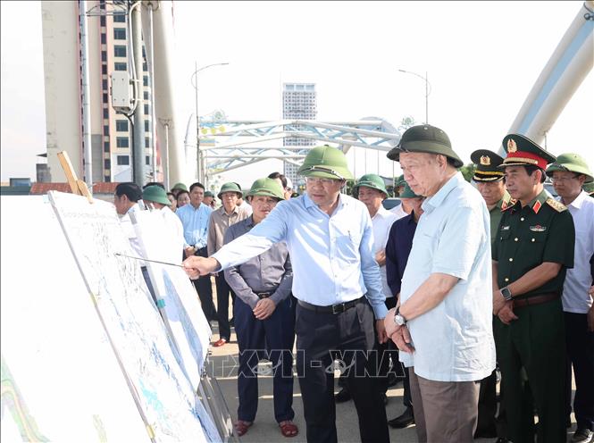 Tổng Bí thư Tô Lâm kiểm tra công tác khắc phục hậu quả bão, lụt tại Thái Nguyên- Ảnh 1. Tổng Bí thư Tô Lâm kiểm tra công tác khắc phục hậu quả bão, lụt tại Thái Nguyên- Ảnh 1.