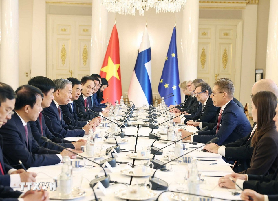 Tổng Bí thư Tô Lâm hội đàm với Tổng thống Cộng hòa Phần Lan Alexander Stubb- Ảnh 1.