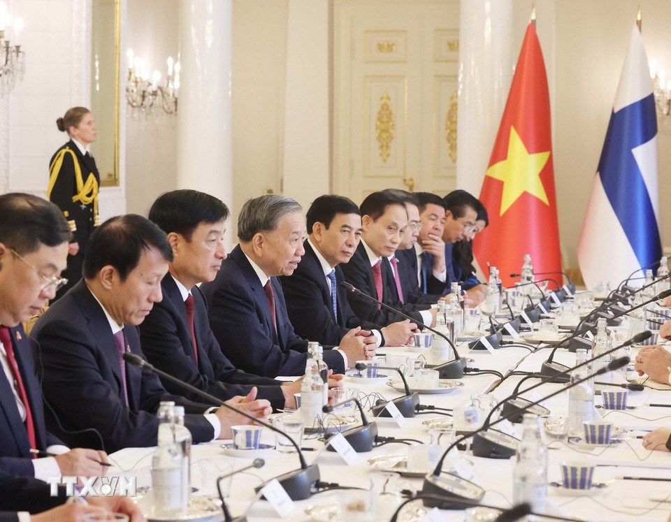 Tổng Bí thư Tô Lâm hội đàm với Tổng thống Cộng hòa Phần Lan Alexander Stubb- Ảnh 3.