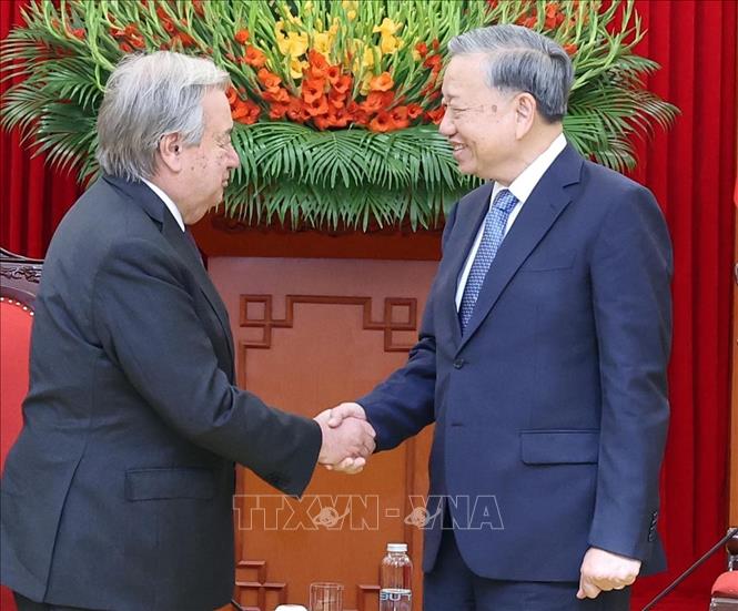 Công ước Hà Nội: Tổng Bí thư Tô Lâm tiếp Tổng Thư ký Liên hợp quốc- Ảnh 1.