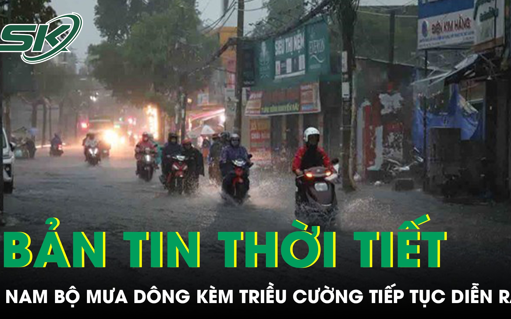 Diễn biến mưa dông kèm triều cường tại Nam Bộ