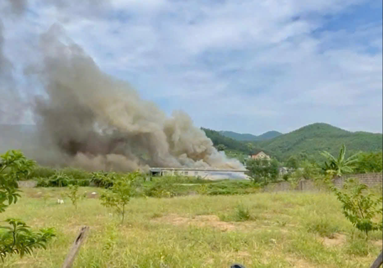 Chập điện máy sưởi ấm đàn lợn, trang trại chăn nuôi bốc cháy- Ảnh 1. Chập điện máy sưởi ấm đàn lợn, trang trại chăn nuôi bốc cháy- Ảnh 1.