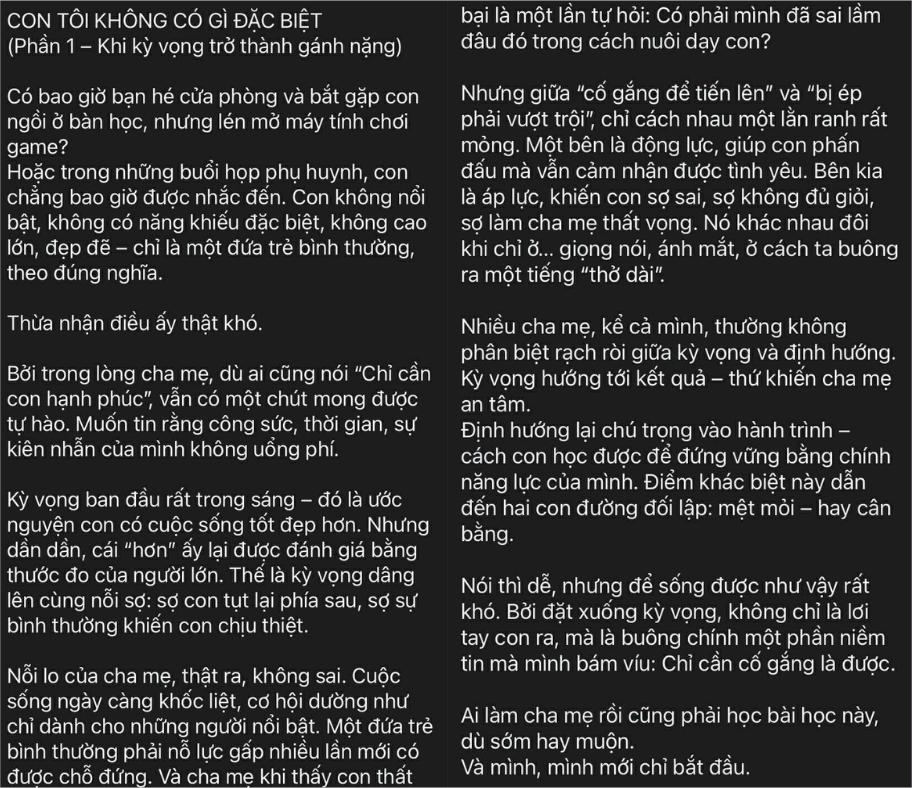 BTV Đan Lê chia sẻ về hành trình buông bỏ những kỳ vọng đặt lên con- Ảnh 5.