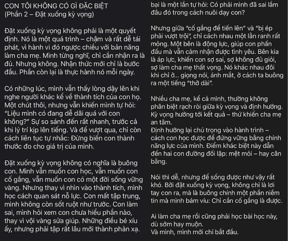 BTV Đan Lê chia sẻ về hành trình buông bỏ những kỳ vọng đặt lên con- Ảnh 6.