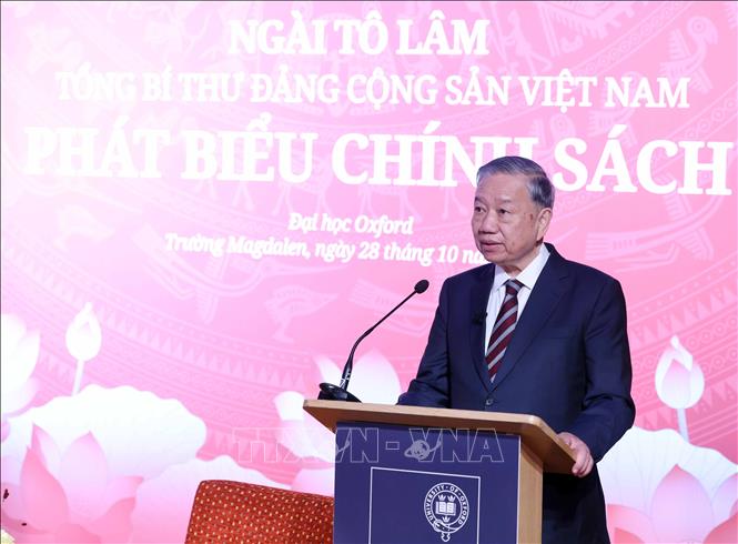 Phát biểu của Tổng Bí thư Tô Lâm tại Đại học Oxford - Ảnh 1. Phát biểu của Tổng Bí thư Tô Lâm tại Đại học Oxford - Ảnh 1.