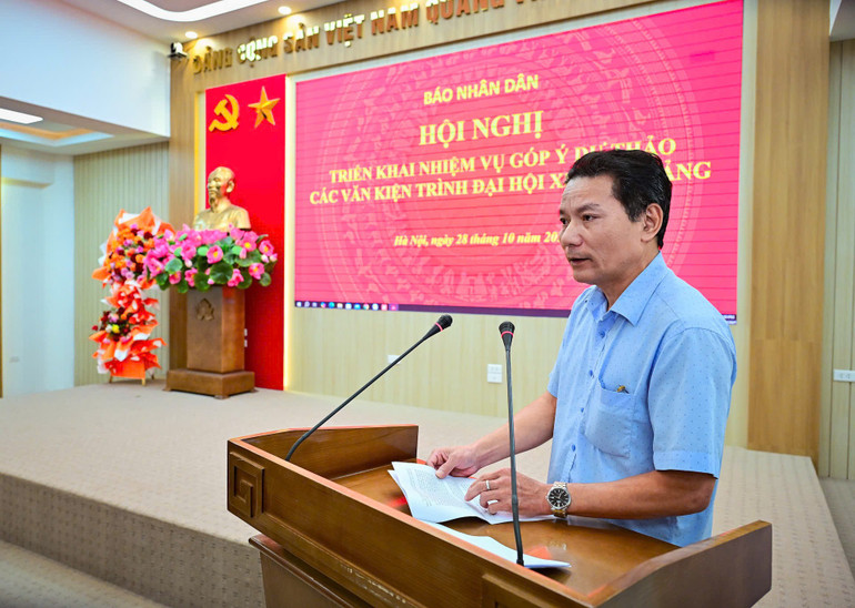 Báo Nhân Dân triển khai góp ý kiến vào dự thảo các văn kiện trình Đại hội XIV của Đảng- Ảnh 3. Báo Nhân Dân triển khai góp ý kiến vào dự thảo các văn kiện trình Đại hội XIV của Đảng- Ảnh 3.