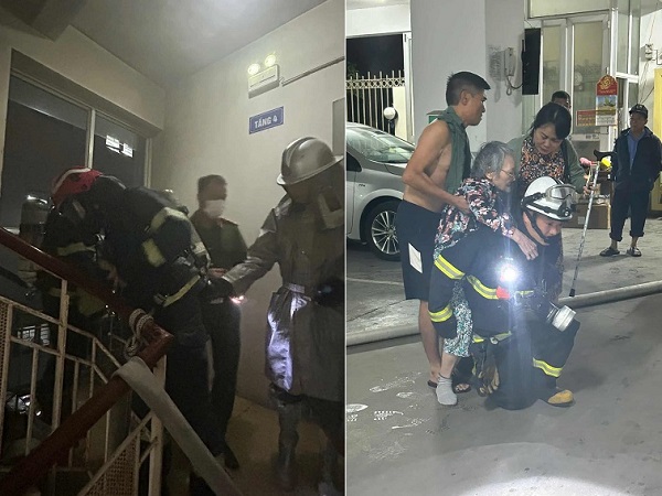 Cháy chung cư ở Hà Nội, 2 người mắc kẹt may mắn thoát nạn- Ảnh 2. Cháy chung cư ở Hà Nội, 2 người mắc kẹt may mắn thoát nạn- Ảnh 2.
