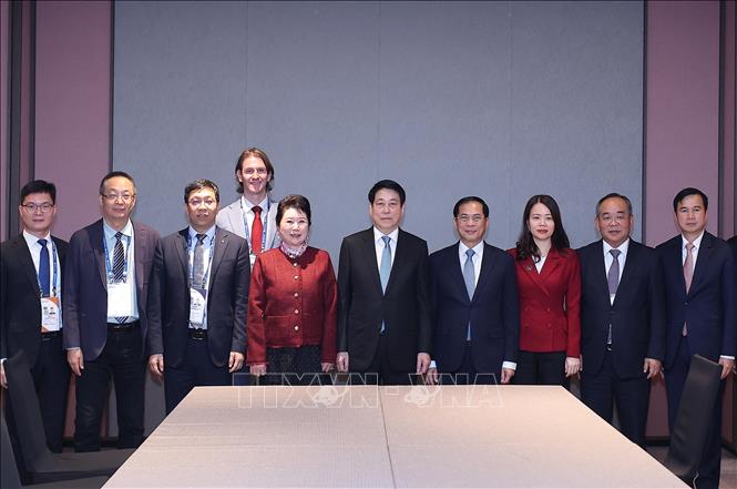 Chủ tịch nước Lương Cường tiếp Nhà sáng lập Tập đoàn MEBO International- Ảnh 3. Chủ tịch nước Lương Cường tiếp Nhà sáng lập Tập đoàn MEBO International- Ảnh 3.