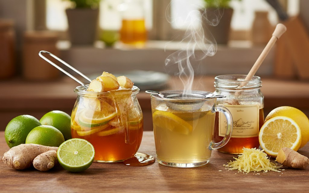 Mật ong chanh gừng, thức uống giá trị trong thời tiết giao mùa