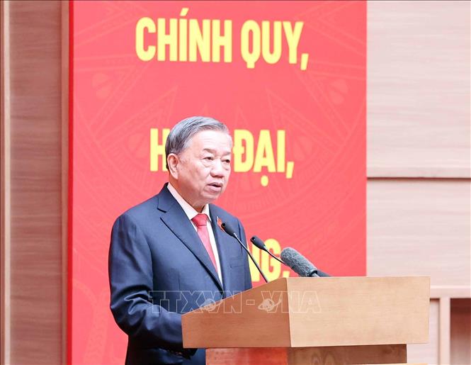 Toàn văn phát biểu của Tổng Bí thư Tô Lâm tại Đại hội đại biểu Đảng bộ Công an Trung ương lần thứ VIII- Ảnh 1.
