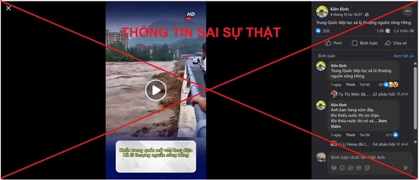 'Trung Quốc xả lũ' là thông tin sai sự thật- Ảnh 1.