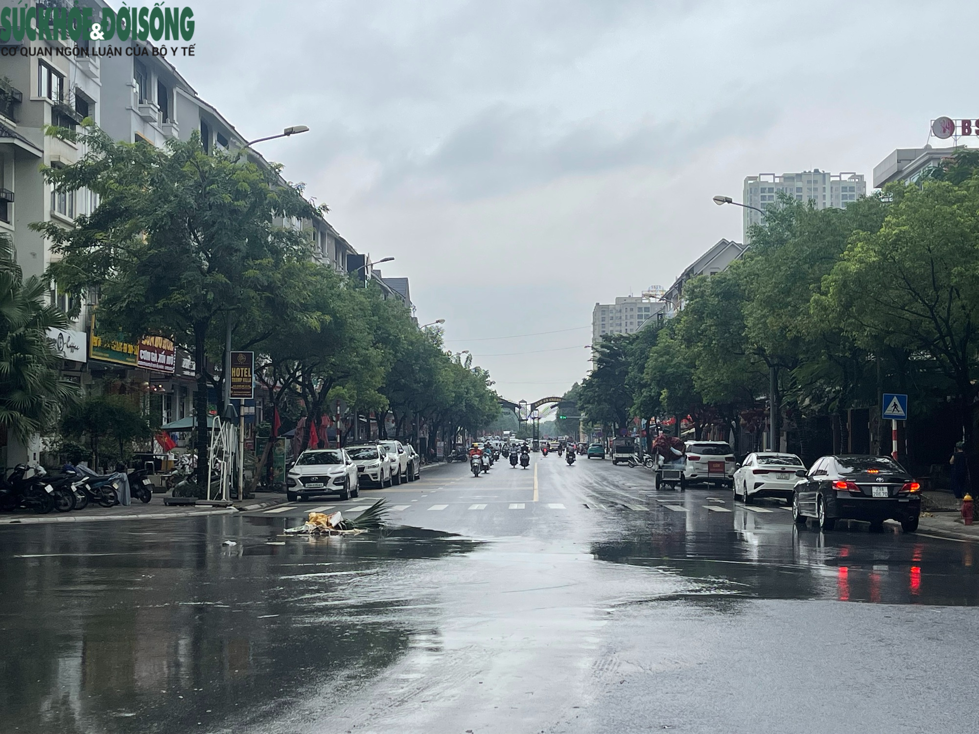 Hà Nội: Hình ảnh lạ thường tại 'ốc đảo An Khánh' sau mưa lớn- Ảnh 3.