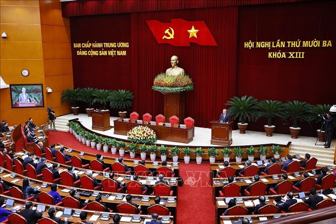 Thông cáo báo chí phiên bế mạc Hội nghị Trung ương 13 khóa XIII- Ảnh 1. Thông cáo báo chí phiên bế mạc Hội nghị Trung ương 13 khóa XIII- Ảnh 1.