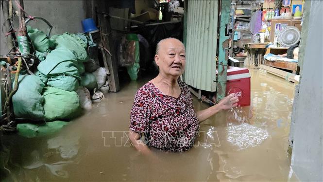 Triều cường tại Cần Thơ vượt báo động 3, nhà dân nước ngập ngang bụng- Ảnh 2.