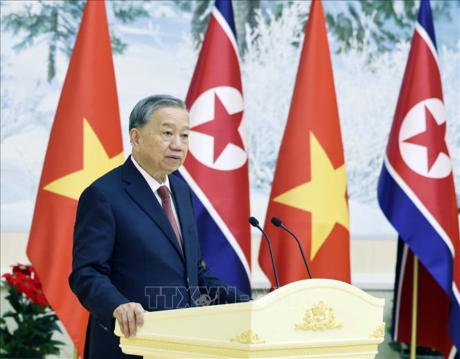 Chiêu đãi chào mừng Tổng Bí thư Tô Lâm thăm cấp Nhà nước tới Triều Tiên- Ảnh 2. Chiêu đãi chào mừng Tổng Bí thư Tô Lâm thăm cấp Nhà nước tới Triều Tiên- Ảnh 2.