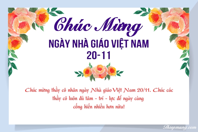 Những mẫu thiệp chúc mừng ngày Nhà giáo Việt Nam 20/11 đẹp nhất 2025- Ảnh 26.