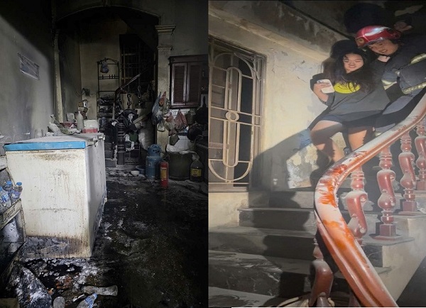 Nhà 3 tầng cháy dữ dội trong đêm, 3 người được cứu kịp thời- Ảnh 1.