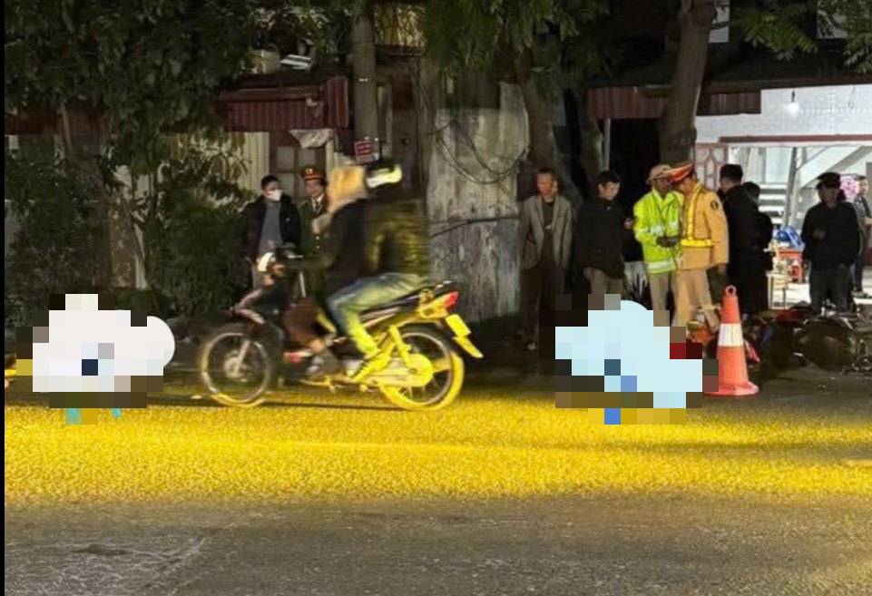 Va chạm với ô tô tải, hai mẹ con tử vong trong đêm- Ảnh 1.