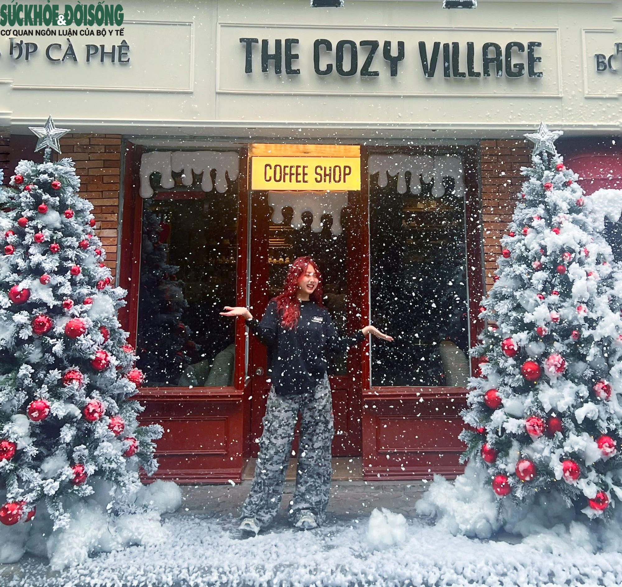 Quán cà phê biến thành 'ngôi làng tuyết' giữa lòng Thủ đô- Ảnh 4.