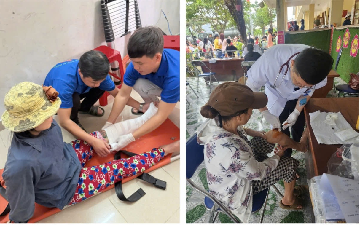 Ấm lòng vùng lũ: Bác sĩ TPHCM khám hơn 3.500 người dân, trao hàng trăm phần quà và mời cơm trưa bà con Đắk Lắk