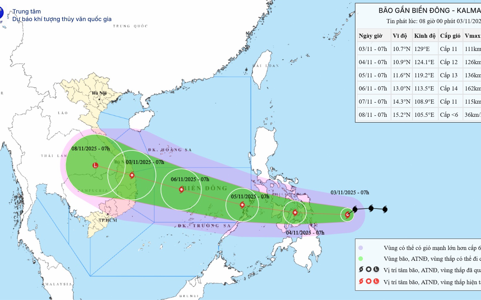 Bão số 13 sẽ đổ bộ khu vực nào trên đất liền nước ta?