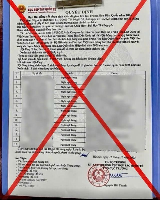 Lừa đảo qua thông tin học bổng du học 'Trung Hoa Dân quốc' năm 2026- Ảnh 1.