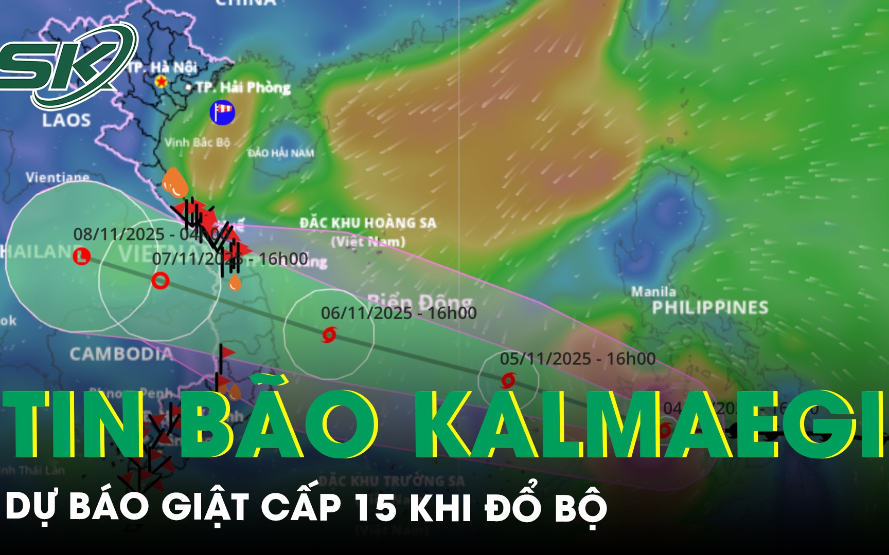 Bão Kalmaegi dự báo giật cấp 15 khi đổ bộ vào nhiều tỉnh thành
