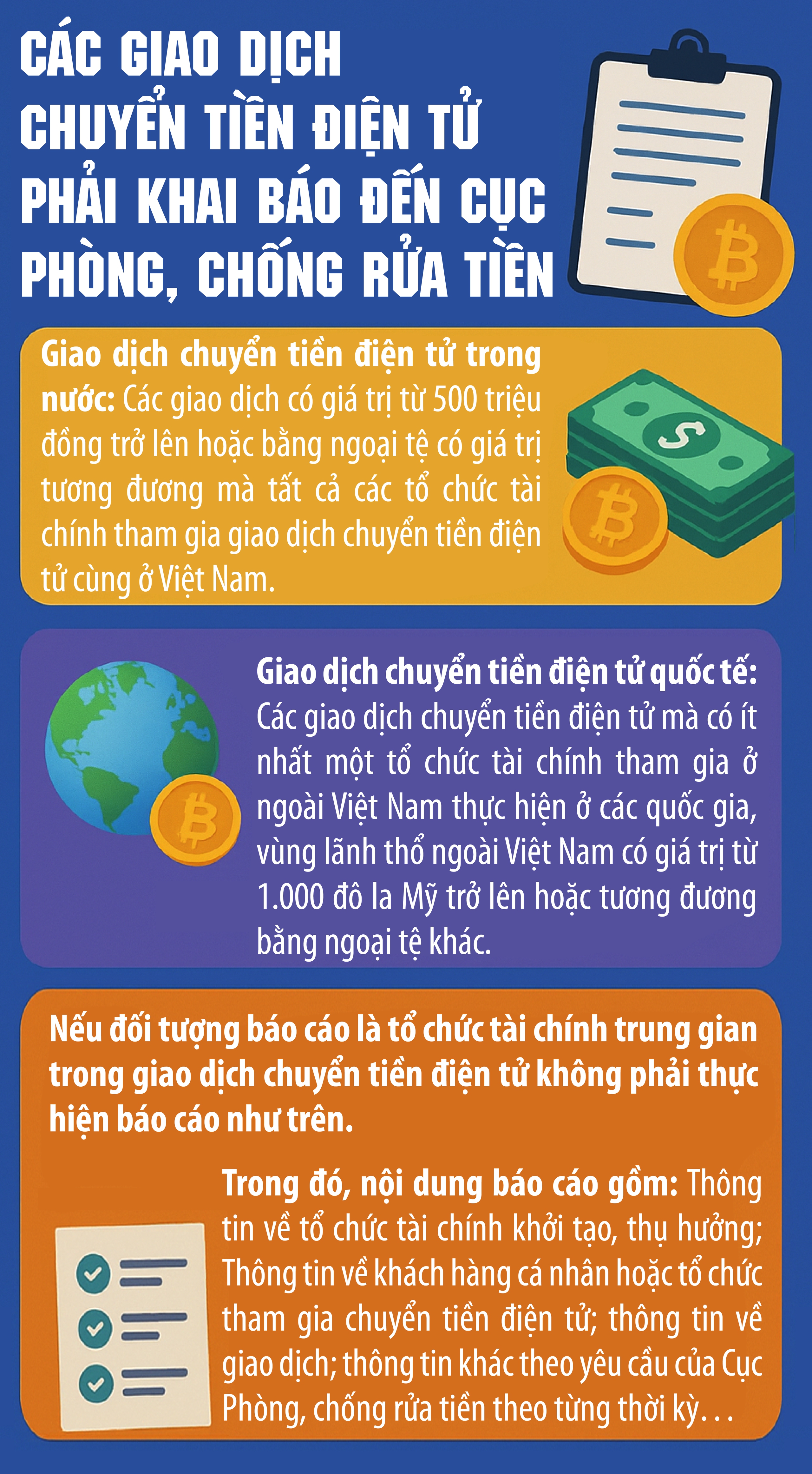 Chuyển tiền từ 500 triệu đồng trở lên phải báo cáo Cục Phòng, chống rửa tiền- Ảnh 1. Chuyển tiền từ 500 triệu đồng trở lên phải báo cáo Cục Phòng, chống rửa tiền- Ảnh 1.