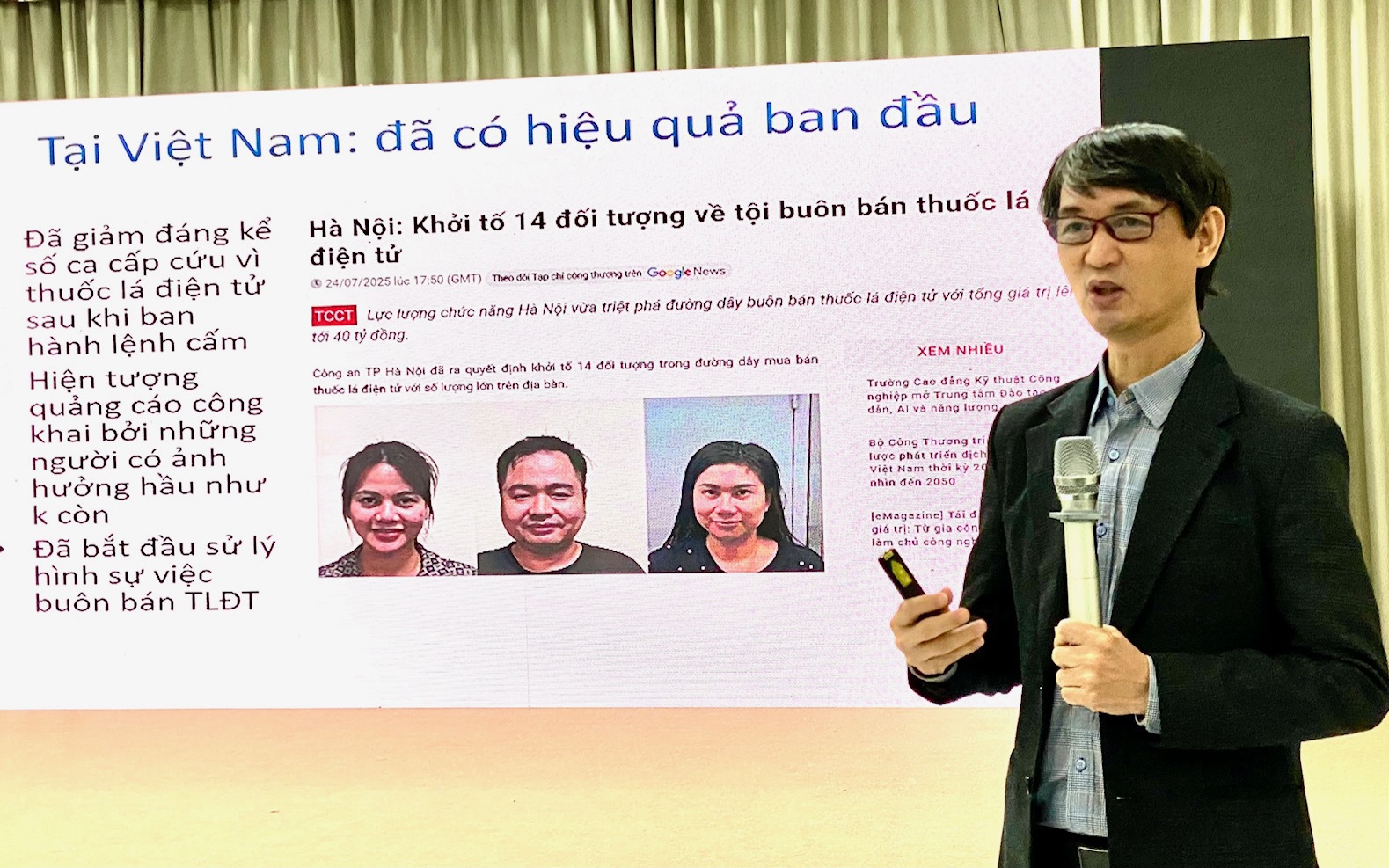 WHO khuyến nghị Việt Nam mạnh tay với thuốc lá điện tử, tương tự chiến dịch chống uống rượu bia khi lái xe