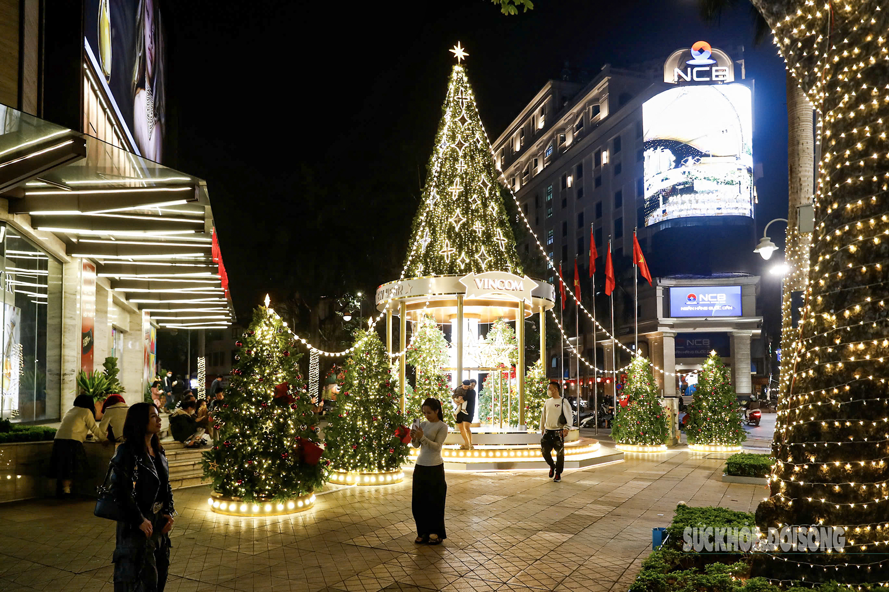 Hà Nội lung linh với hàng loạt cây thông Noel khổng lồ- Ảnh 3. Hà Nội lung linh với hàng loạt cây thông Noel khổng lồ- Ảnh 3.