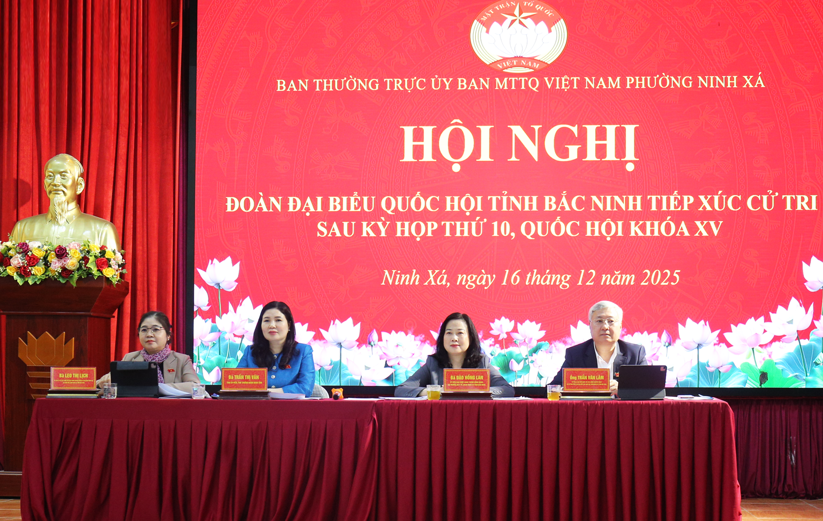 Bộ trưởng Bộ Y tế Đào Hồng Lan cùng đoàn ĐBQH Bắc Ninh tiếp xúc cử tri phường Ninh Xá- Ảnh 1. Bộ trưởng Bộ Y tế Đào Hồng Lan cùng đoàn ĐBQH Bắc Ninh tiếp xúc cử tri phường Ninh Xá- Ảnh 1.