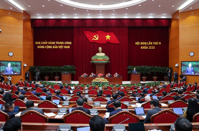 Thông cáo báo chí ngày làm việc thứ nhất Hội nghị Trung ương 15, khóa XIII- Ảnh 1.
