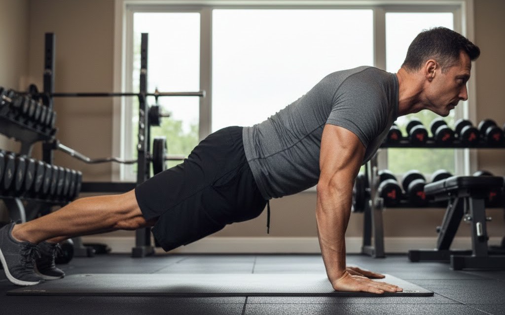 Chống đẩy bao nhiêu lần là đủ để tăng cơ ngực sau tuổi 45?