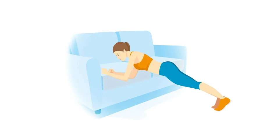 5 bài tập trên ghế sofa giúp cơ thể săn chắc từ đầu đến chân- Ảnh 1.