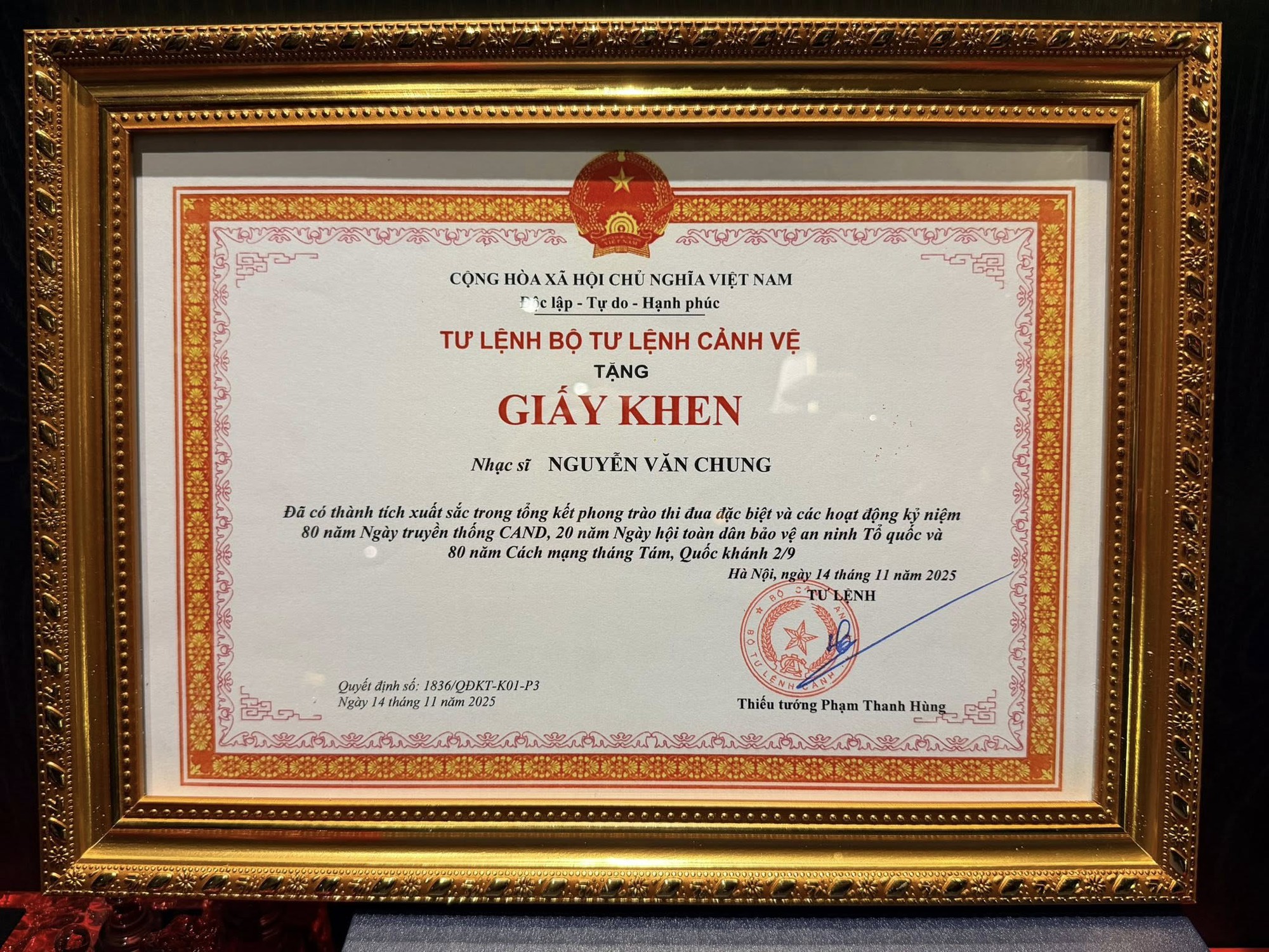 Nhạc sĩ Nguyễn Văn Chung lại nhận tin vui- Ảnh 2. Nhạc sĩ Nguyễn Văn Chung lại nhận tin vui- Ảnh 2.