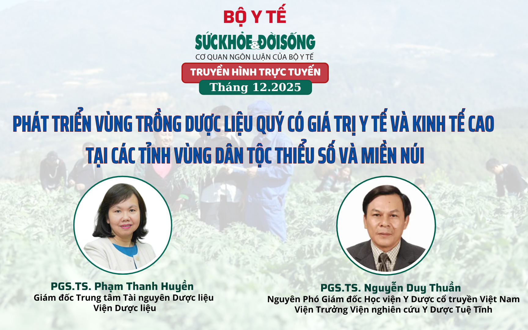 Truyền hình trực tuyến: Phát triển vùng trồng dược liệu quý có giá trị y tế và kinh tế cao tại các tỉnh vùng dân tộc thiểu số và miền núi